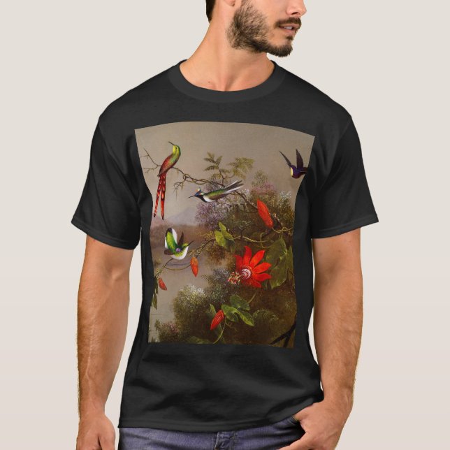 Tropiskt liggande med tio Hummingbird Heade T Shirt (Framsida)