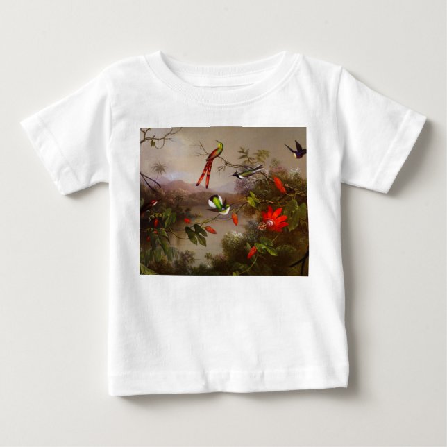 Tropiskt liggande med tio Hummingbird Heade T Shirt (Framsida)