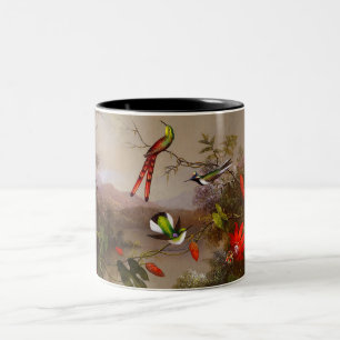 Tropiskt liggande med tio Hummingbird Heade Två-Tonad Mugg