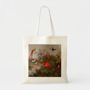 Tropiskt liggande med tio Hummingbird Heade Tygkasse
