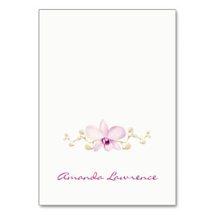 Tropiskt Lila Orchid Personlig Plattskort Bordsnummer
