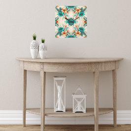 Tropiskt ljus fyrkantig klocka