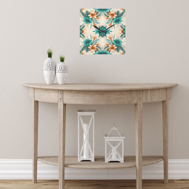 Tropiskt ljus fyrkantig klocka (Skapare uppladdad)