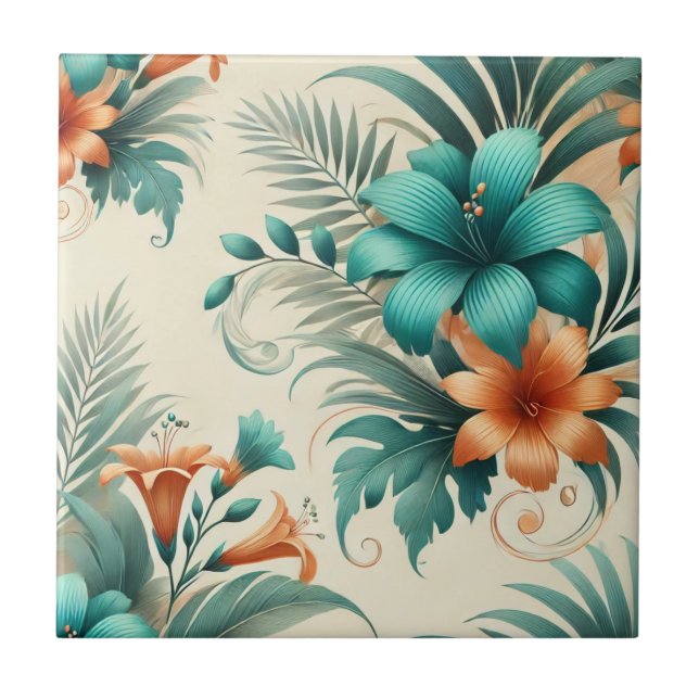 Tropiskt ljus kakelplatta (Framsidan)