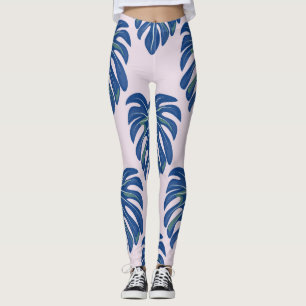 Tropiskt Löv Fashionable Seamless Mönster Leggings