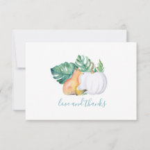 Tropiskt Löv, Fox & Pumpkin - tackkort