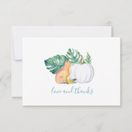 Tropiskt Löv, Fox & Pumpkin - tackkort Tack Kort