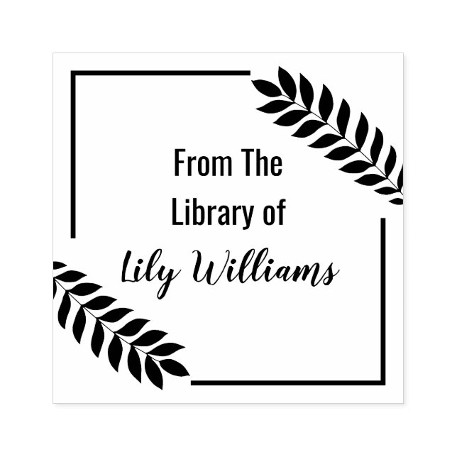 Tropiskt Löv från Bibliotek på bokplattan Stämpel (Tryck)