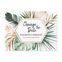 Tropiskt Löv Geometric Ram Ändra datum