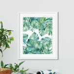 Tropiskt Löv i vattenfärg Poster<br><div class="desc">Ta med dig ett fet, tropiskt stil till ditt space med den här vibranta monstera löv-målningen, en färskfärgsdesign av Floridas vattenfärgartist Victoria Grigaliunas. Det här botaniska konstavtrycket är en perfekt för den moderna kustträdeskorren och har den schweiziska ostfabriken i rik i grönt- och turkoshyllor. Dess öga-catch-ande mönster ger en snyggt...</div>
