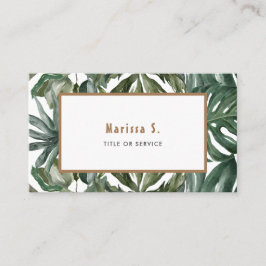Tropiskt Löv Modern Visitkort