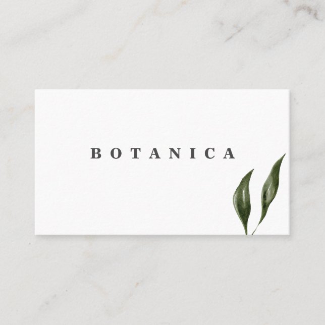 Tropiskt Löv Modern Visitkort (Framsida)