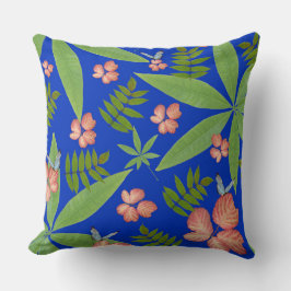 Tropiskt Löv på Blue Kudde