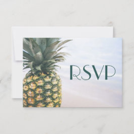 Tropiskt Löv Pineapple Hawaiian Bröllop OSA Kort