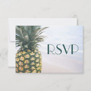 Tropiskt Löv Pineapple Hawaiian Bröllop OSA Kort