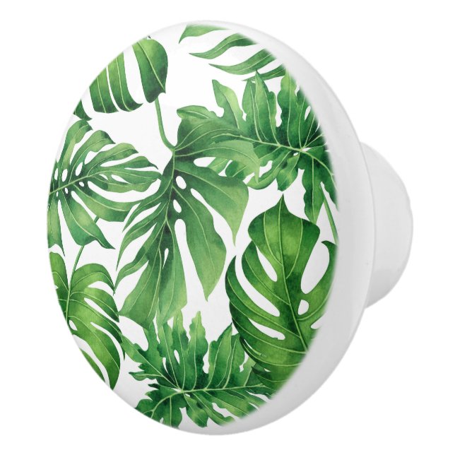 Tropiskt Löv vattenfärg Knopp (Höger)