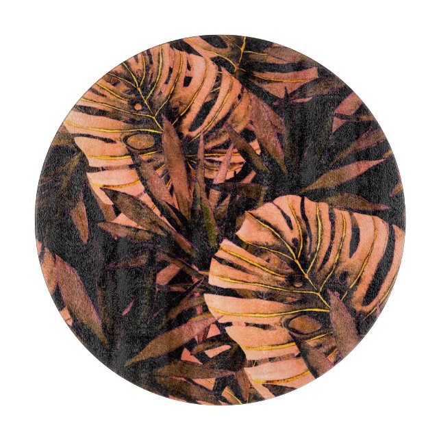 Tropiskt löv vattenfärg, sömlösa badkläder desi (Framsidan)