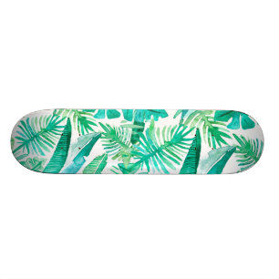 Tropiskt lövdäck vid den Megaflora designen Old School Skateboard Bräda 18 Cm