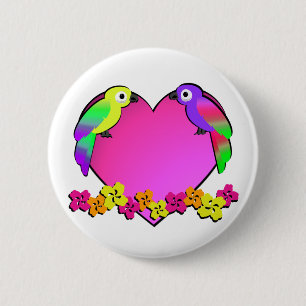 Tropiskt Love birds Knapp