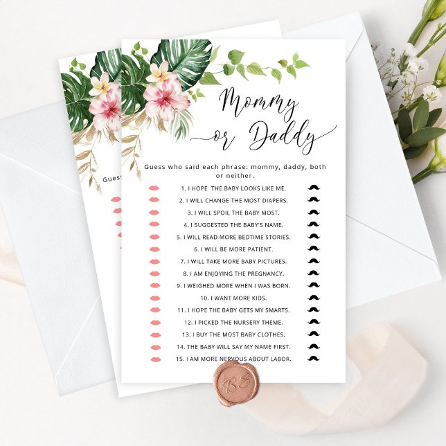 Tropiskt Mamma eller babyduschspel (Skapare uppladdad)