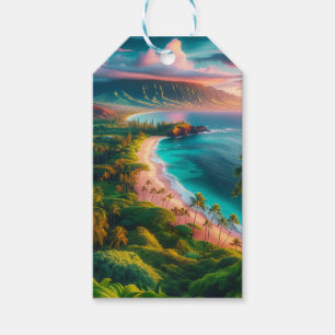 Tropiskt Maui-öparadis Presentetikett