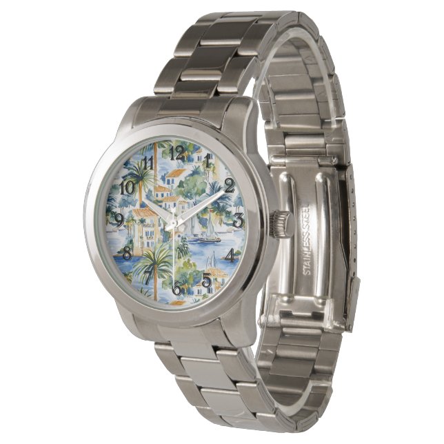 Tropiskt Medelhav  Armbandsur (Vinklad)