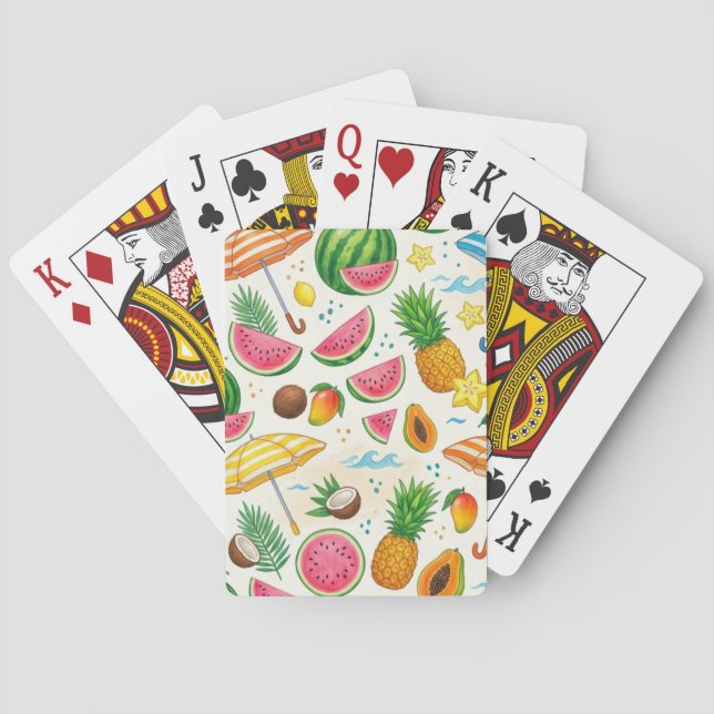 Tropiskt mönster  casinokort (Baksidan)