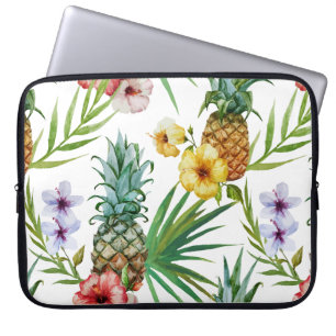 Tropiskt mönster för ananas för hawaii laptop fodral