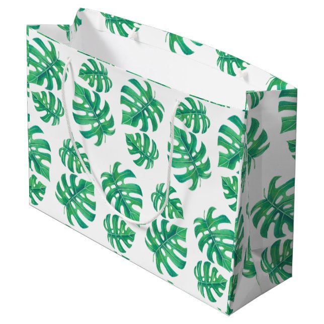 Tropiskt mönster med monstera löv (Baksidan Vinklad)
