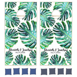 Tropiskt Monstera-blad Grönska Bröllop