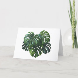 Tropiskt monstera Foliage Hälsning-kort Tack Kort