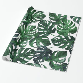 Tropiskt Monstera Löv Gift Wrap Presentpapper