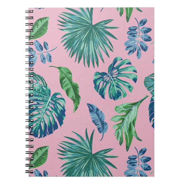 Tropiskt Monstera-löv i akvarell Anteckningsbok (Framsidan)