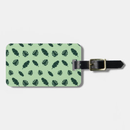 Tropiskt Monstera och Palmblad Sömlöst Mönster Bagagebricka