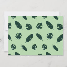 Tropiskt Monstera och Palmblad Sömlöst Mönster