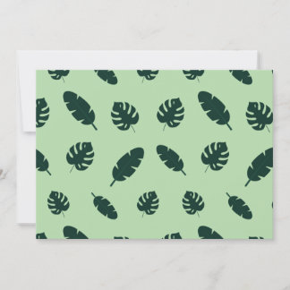 Tropiskt Monstera och Palmblad Sömlöst Mönster Inbjudningar