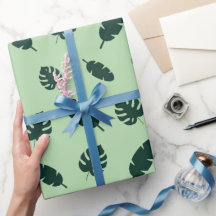 Tropiskt Monstera och palmblad Sömlöst mönster