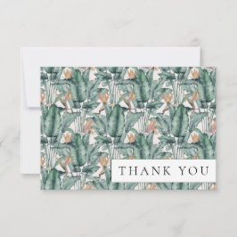 Tropiskt Monstera Palmblad Tacksamhetskort Tack Kort