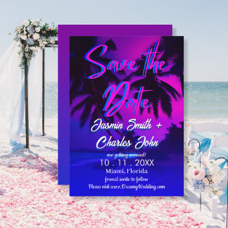 Tropiskt nålfack Vintage Spara datum Inbjudningar