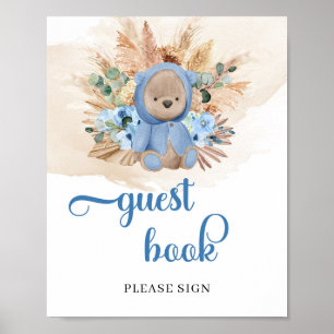 Tropiskt nalle pampas-gäst bok poster