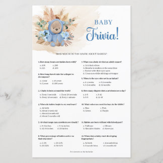 Tropiskt nalle pampas-gräs Baby Trivia