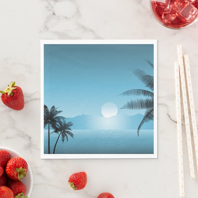 Tropiskt nattscenario pappersservett (Skapare uppladdad)