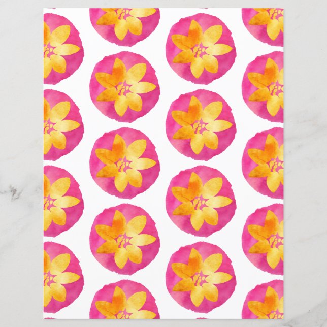 Tropiskt nedre Multifärgad för rosa Gult Pappert (Framsida)