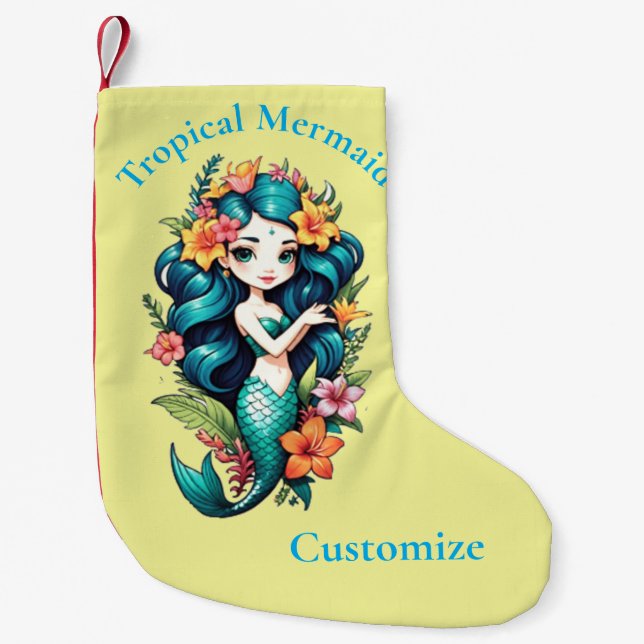Tropiskt nedre Sjöjungfru Thunder_Cove Liten Julstrumpa (Framsidan)