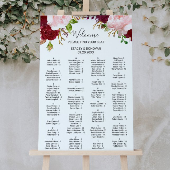 Tropiskt och romantiskt monteringsschema för alfab poster (Skapare uppladdad)