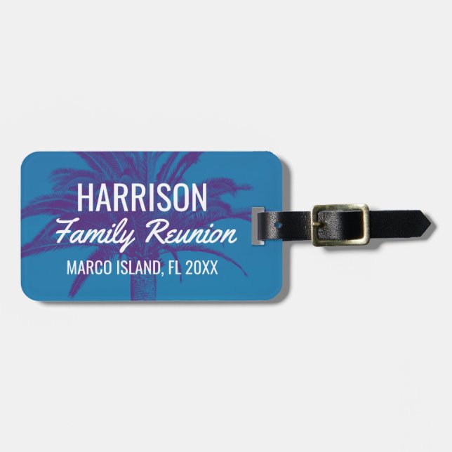 Tropiskt öfamiljmöte bagagebricka (Horisontell Framsida)