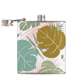 Tropiskt oljeavfall - Monstera och Handflatan Löv  Fickplunta