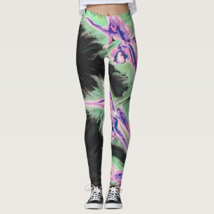 'Tropiskt Orchid' målning på en Leggings