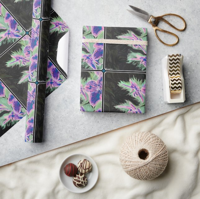 'Tropiskt Orchid' målning på en Presentpapper (Hantverk)