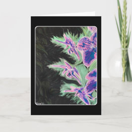 'Tropiskt Orchid' målning på en Tack Kort